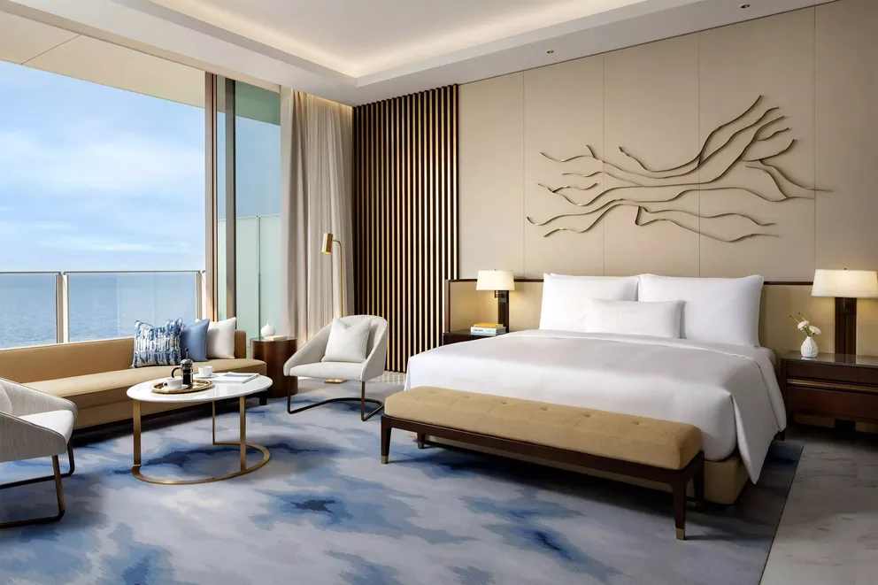 Interior bedroom of Atlantis The Royal, Dubai, Sky Pool Villa.