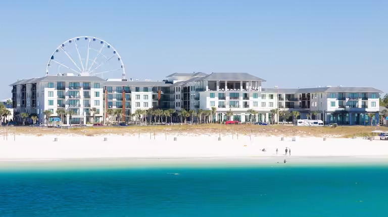 Exterior of Embassy Suites by Hilton Panama City Beach Resort.