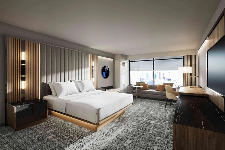 MGM Grand Hotel guest room interior.