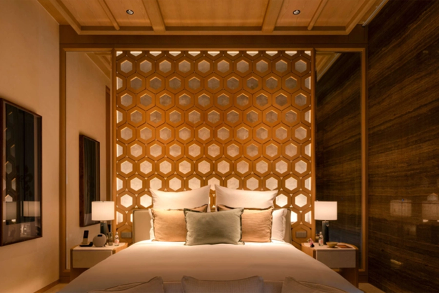 Raffles Sentosa Singapore villa guest room interior.