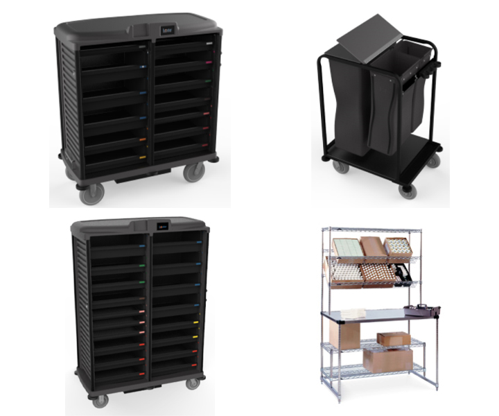 ProHost® Boutique Solution including 40S Boutique Cart, C3 Collector Cart, 56R Reserve Cart, Centralized Amenities, and Equipment Programming by Hostar International.