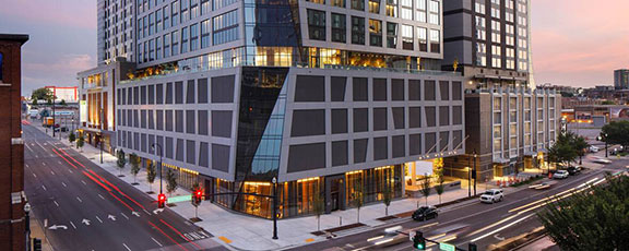 Exterior image of The Joseph, a Luxury Collection Hotel, in downtown Nashville during the day.