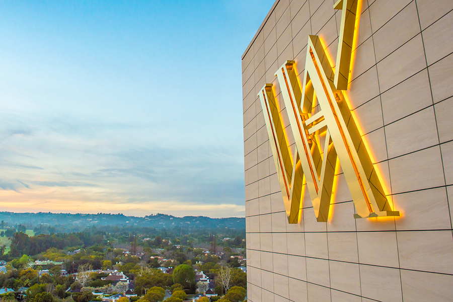 Waldorf Astoria Beverly Hills exterior overlooking Santa Monica Boulevard.